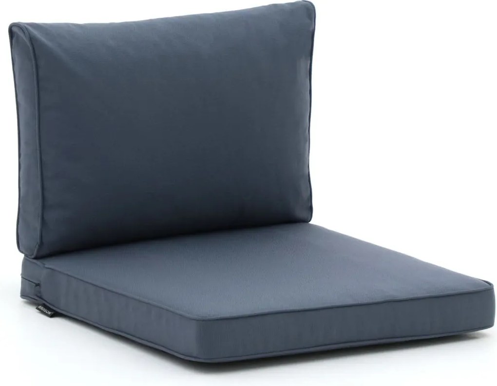 Loungekussen Tuin | Blauw/Grijs-Antraciet  | Outdoor Textiel | Madison | 60x60cm | Kees Smit Tuinmeubelen