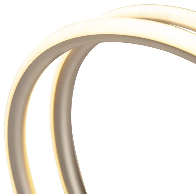 Design plafondlamp staal incl. LED 3 staps dimbaar  - Rowan