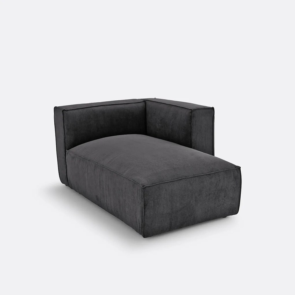 Omvormbare longchair geribd fluweel, Seven