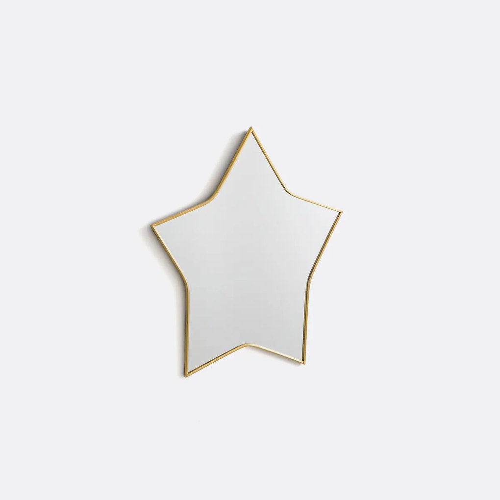 Spiegel, ster model, in messing, Uyova