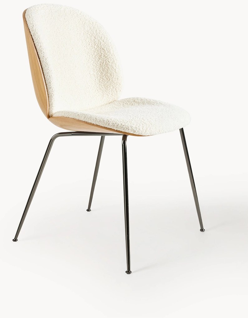 Bouclé stoel Beetle met zitvlak