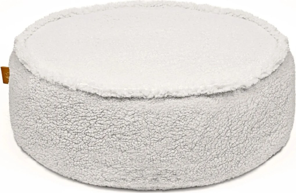 Ronde Kinderpoef Bearly Teddy - Crème