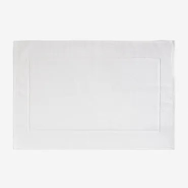Rechthoekig Badmat 55x80 Cm Van Selyra-katoen Wit - Sklum