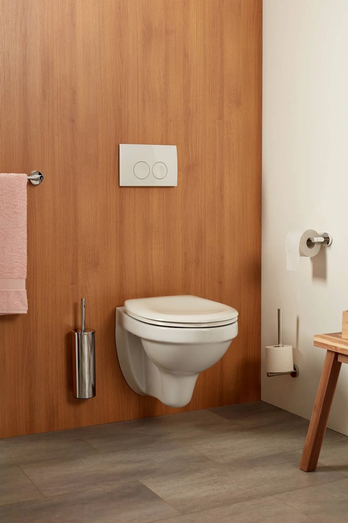 Haceka Kosmos Closetborstelgarnituur 9,3x10,8x37,2 cm Chroom