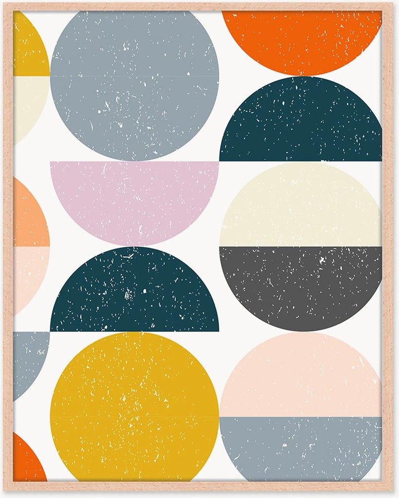 Ingelijste digitale print Geometric Shapes