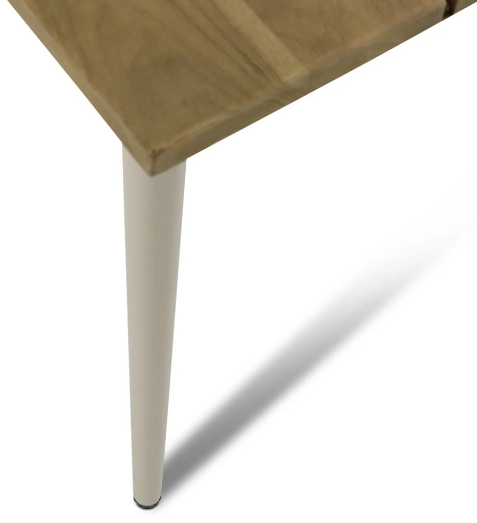 Dining Tuintafel rechthoekig 240 x 100 cm Aluminium/teak Taupe Montana