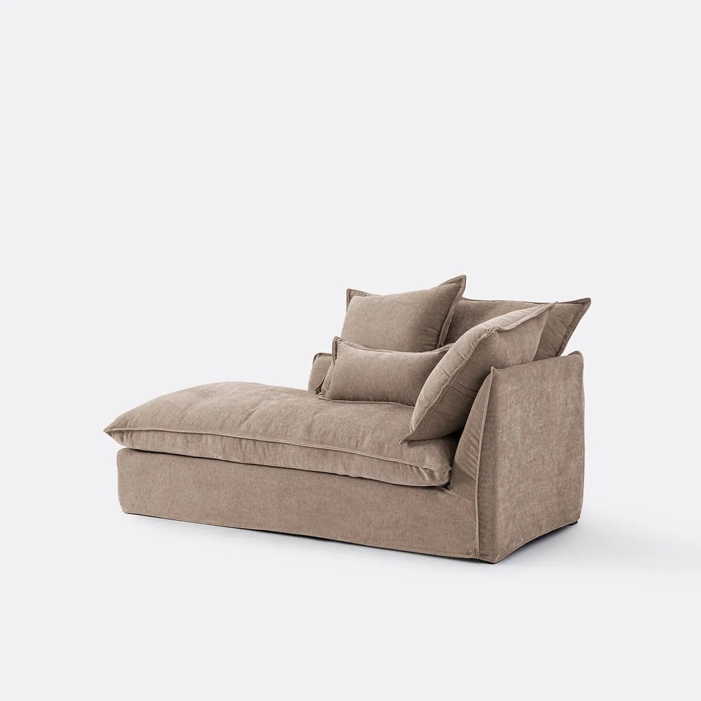 Longchair links, afneembare hoes, in gemêleerd polyester, ODNA