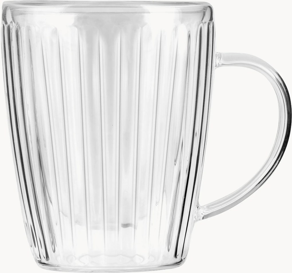 Koffiekopjes Livio van borosilicaatglas, 2-delig