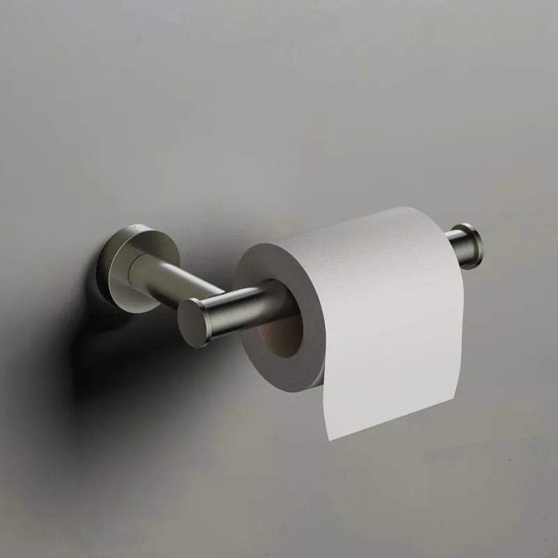 Cobber toiletrolhouder zonder klep, geborsteld messing