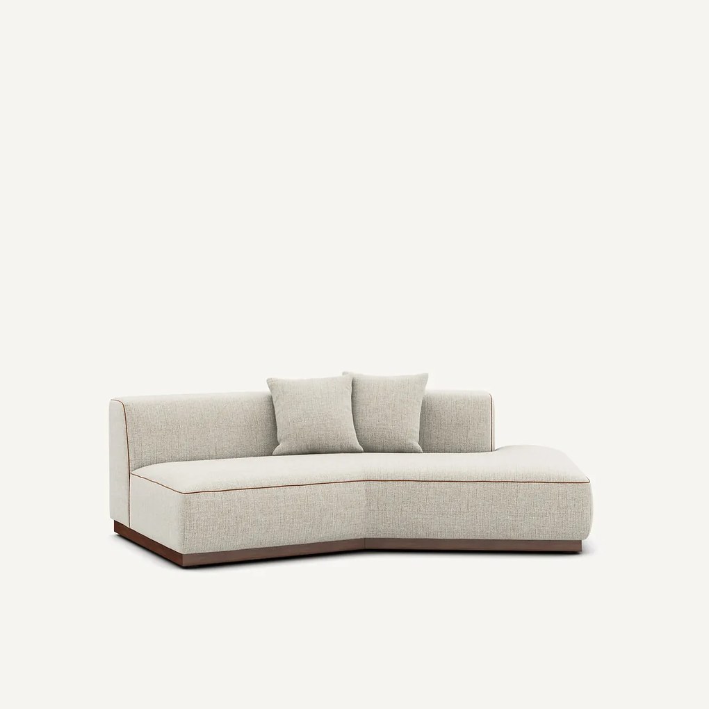 Rechte halve bank in gevlekt canvas, JACOPO