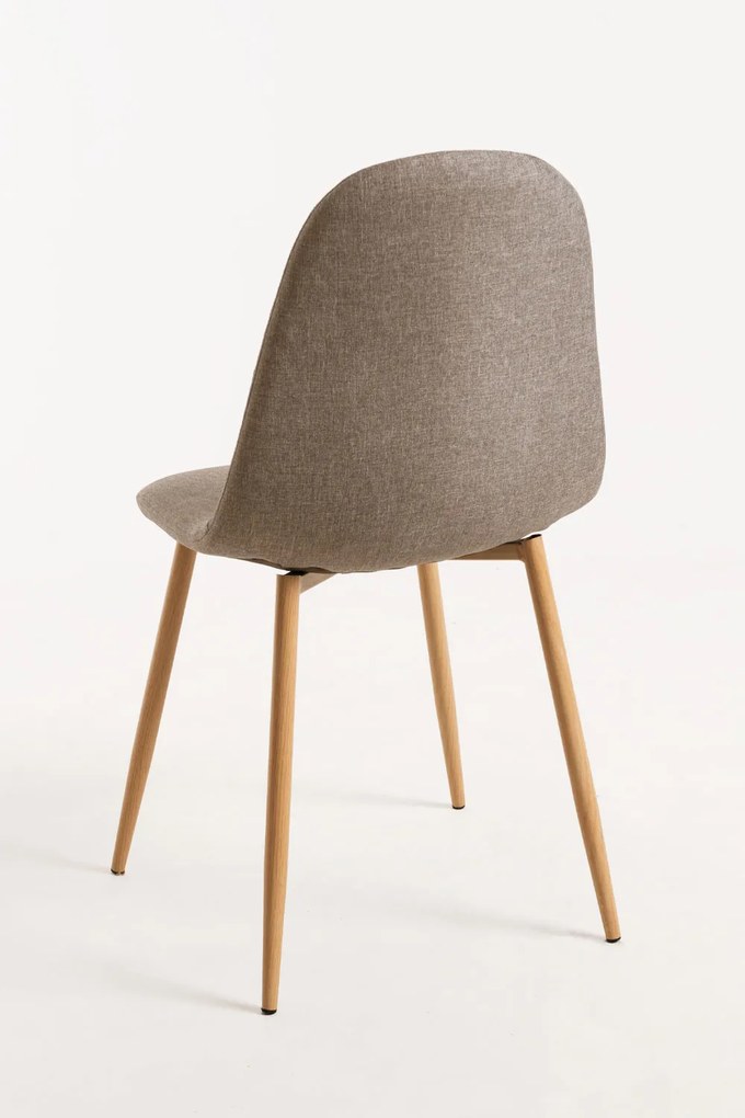 Set 4 Teok Stoffen Stoelen