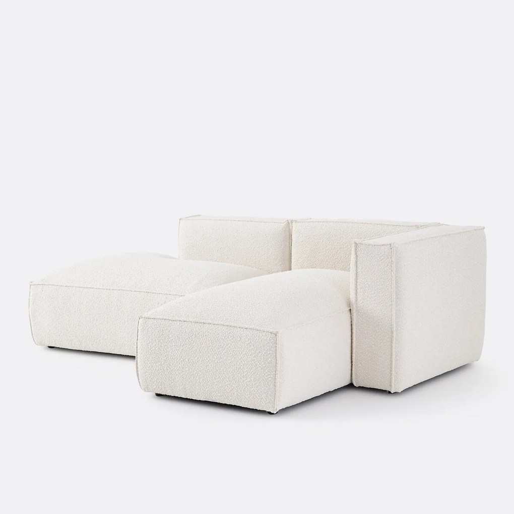 Modulaire hoekbank, rechts, in bouclé stof, SEVEN