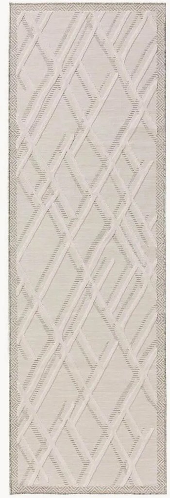 In- & outdoor loper Flora met hoog-laagstructuur