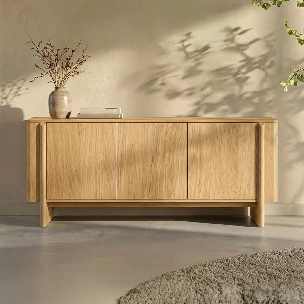 Eiken Dressoir Scandinavisch - 160x42x75cm.