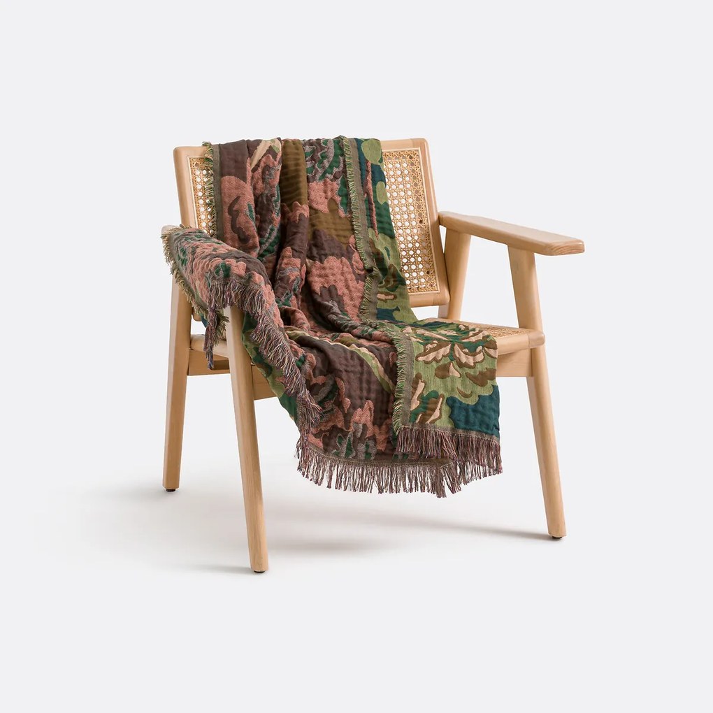 Jacquardplaid met franjes, Leanore