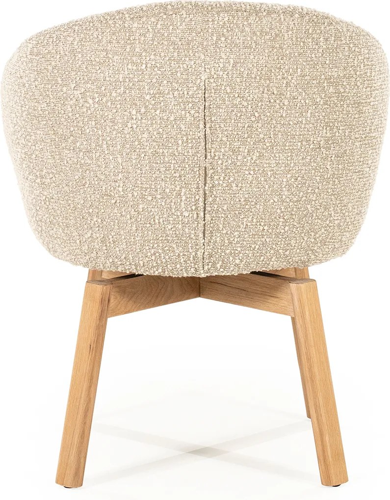 Eleonora Liva Eetstoel Hout Frame Taupe