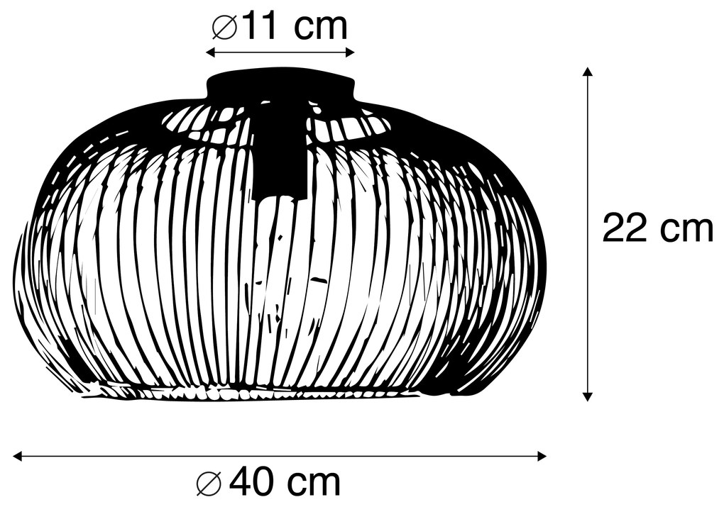 Industriële plafondlamp koper 40 cm - Finn Industriele / Industrie / Industrial E27 rond Binnenverlichting Lamp