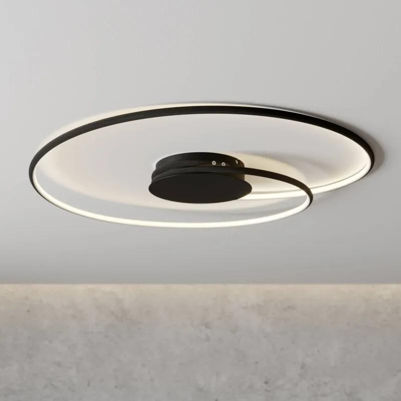 Joline LED plafondlamp, zwart, 70 cm - lampen-24