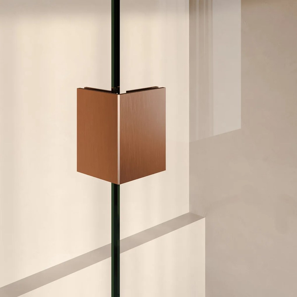 Brauer Void profielloze inloopdouche 120cm met 40cm zijwand koper geborsteld PVD