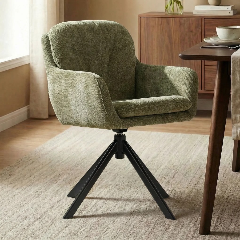 Draaibare Eetkamerstoel Groen