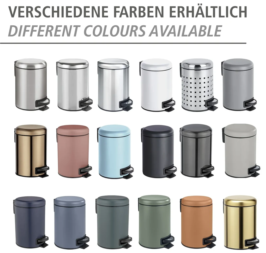 Wenko Leman afvalemmer 3 liter RVS goud mat