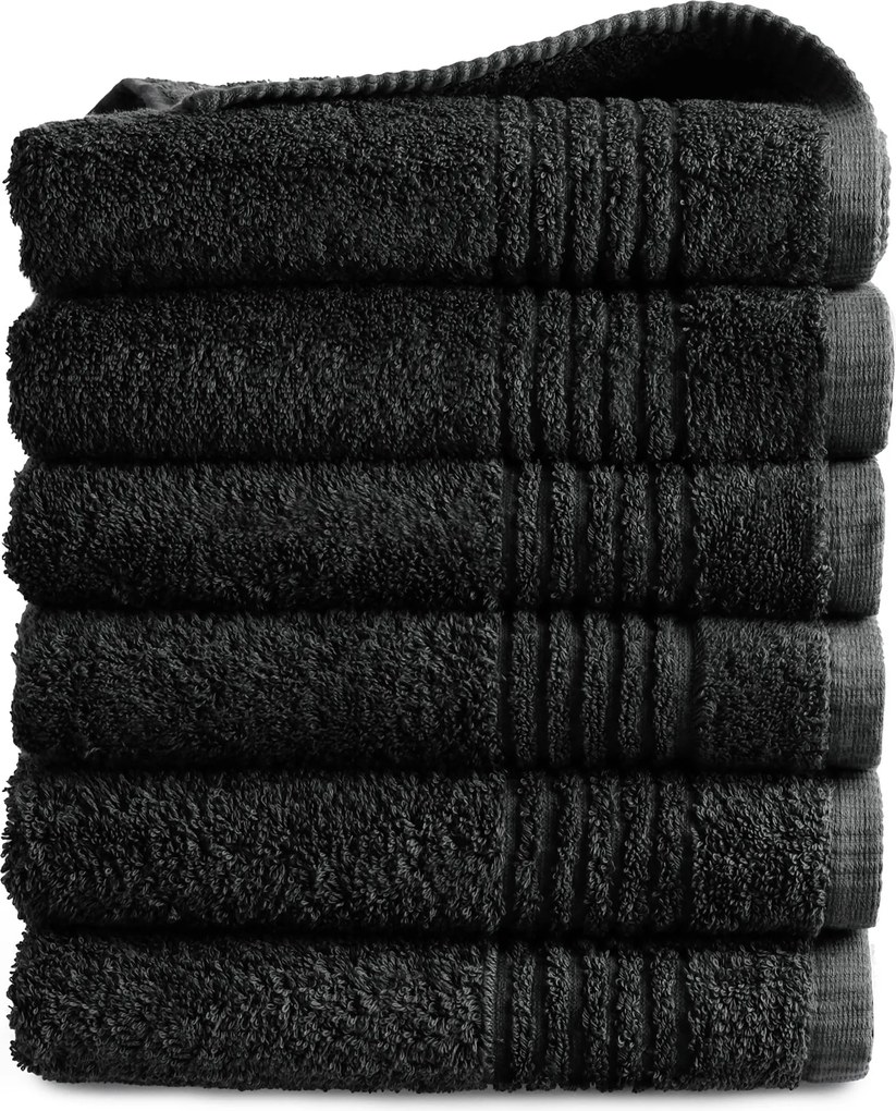 Handdoek Supreme Collectie - 6 stuks - 50x100 - zwart