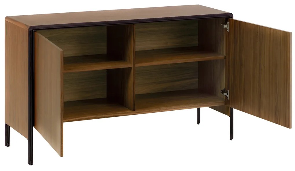 Kave Home Nadyria Retro Design Dressoir Walnoot - 140x48x82cm.