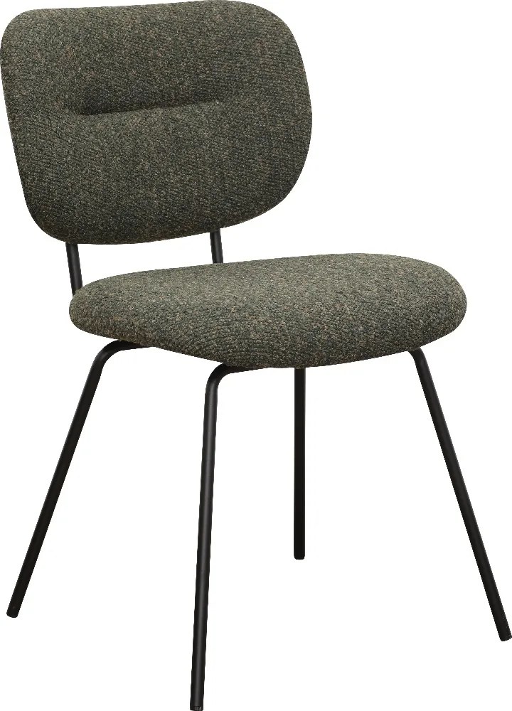 Moderne Eetkamerstoel Groen Boucle