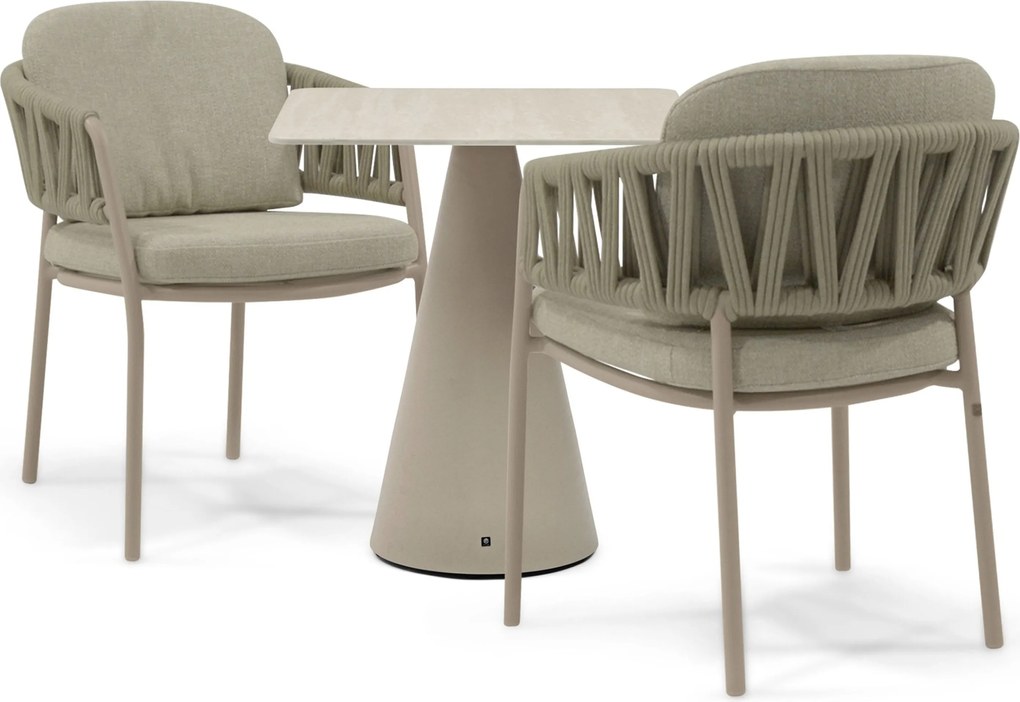 Tuinset 2 personen  Rope Zand/Beige 4 Seasons Outdoor Calma/Serino