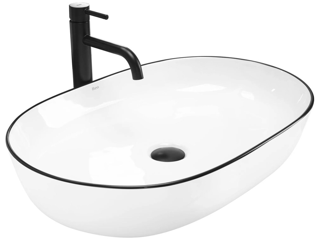 Opzetwastafel Rea CLEO 61 Black Edge