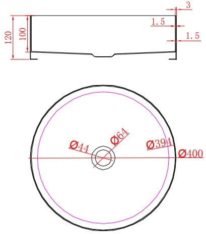 Fontana Vazano mat zwart badkamermeubel 60cm met ronde waskom gunmetal