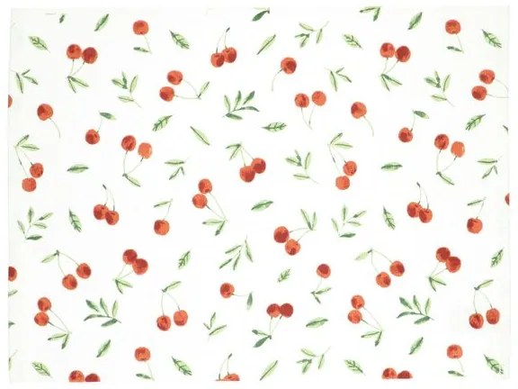 Placemat geribbeld, GOTS bio-katoen, kersen, 35 x 50 cm