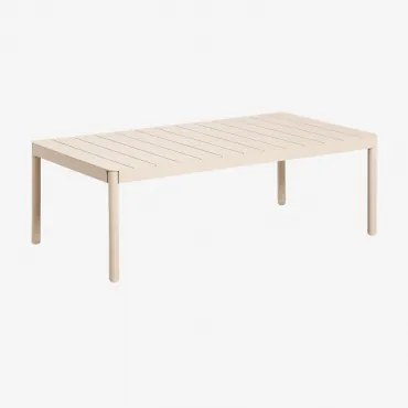 Rectangulaire 110x60 Cm Aluminium Boleni Tuintafel Tapioca Beige - Sklum