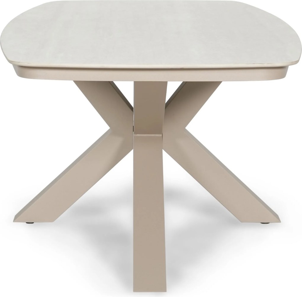 Tuinset 6 personen 220 cm Wicker Taupe Apple Bee Camp