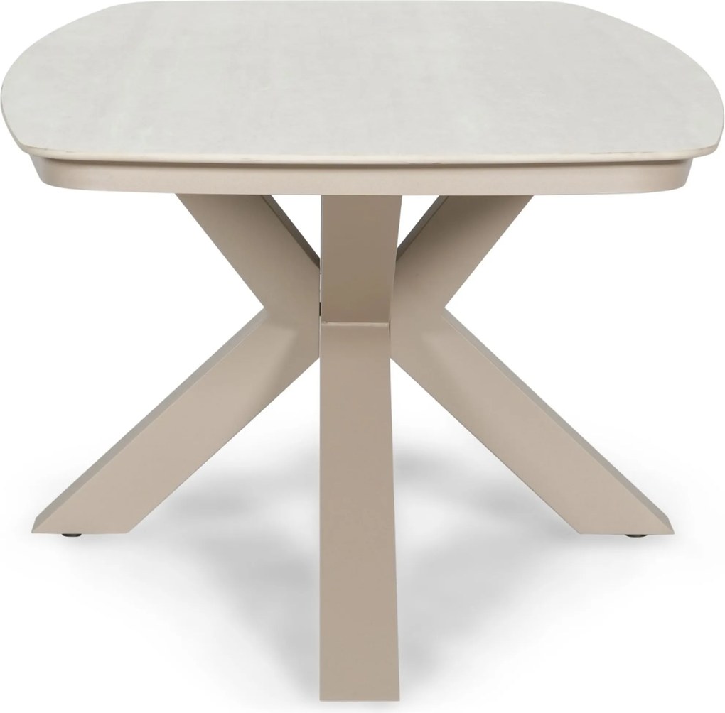 Tuinset 6 personen 220 cm Zand/Beige Lifestyle Garden Furniture Monaco/Belluno