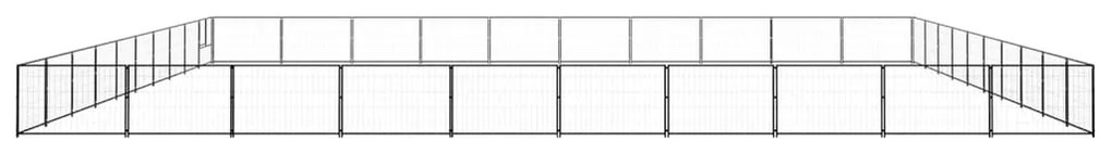 vidaXL Hondenkennel 100 m² staal zwart