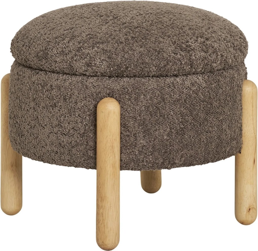Medas Opbergpoef Bouclé - Brown