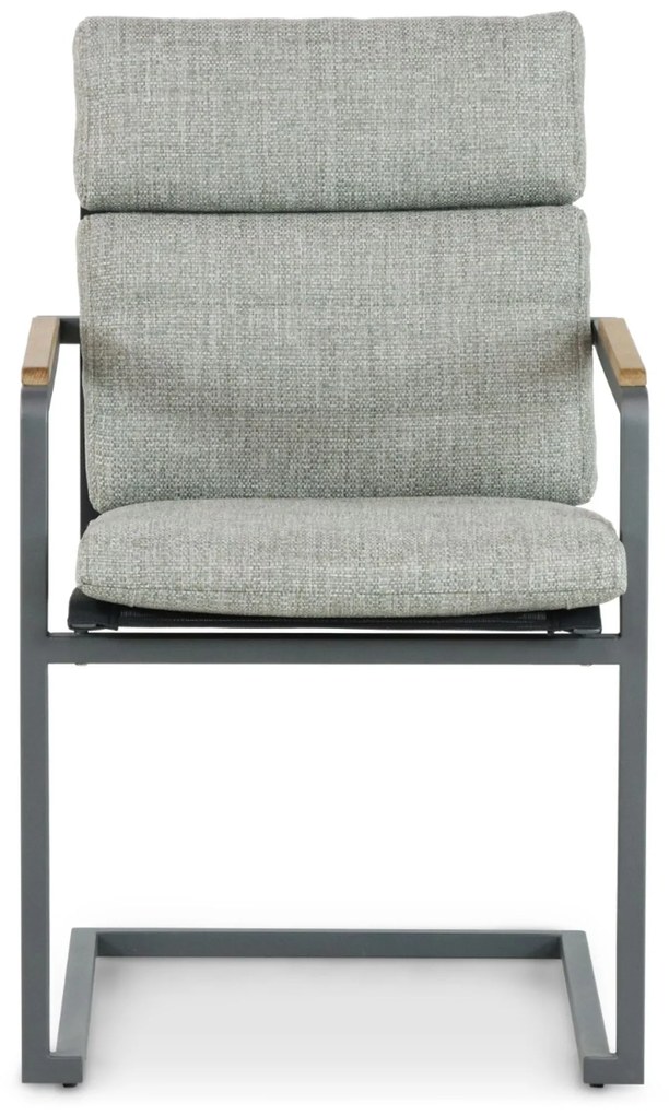 Tuinstoel Aluminium/teak Grijs-antraciet Osmen Orso