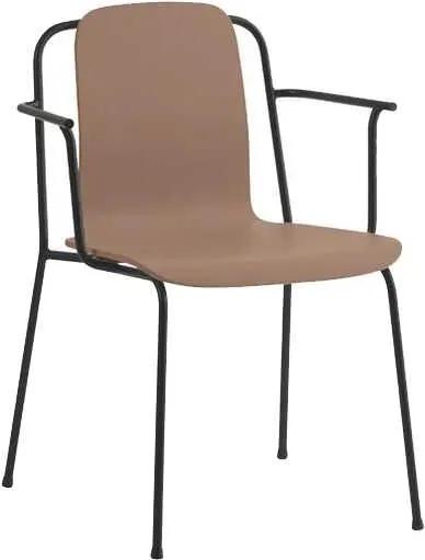Normann Copenhagen Studio Chair stoel met armleuningen bruin