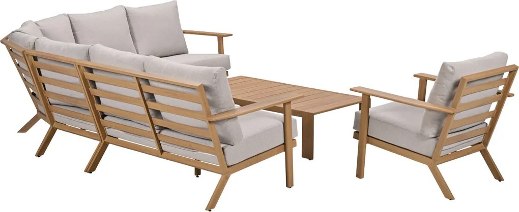 Garden Impressions Ariane loungeset 6-delig - light teak look