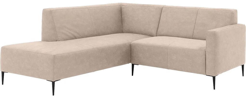 Goossens Bank Key West beige, micro leer, 2-zits, modern design met ligelement links