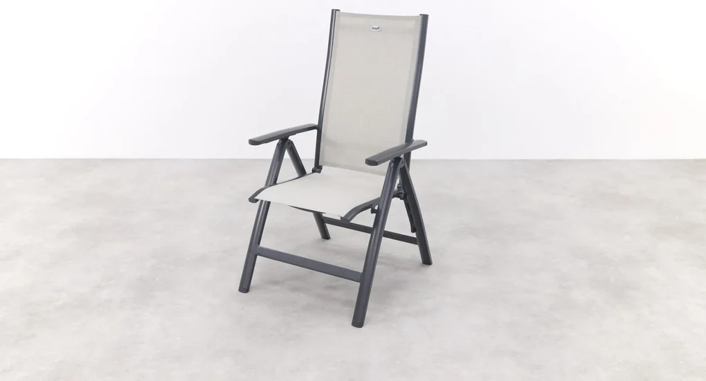 Hartman Monza alu/Chaneo verstelbare tuinset - 220x100 cm. - 7-delig