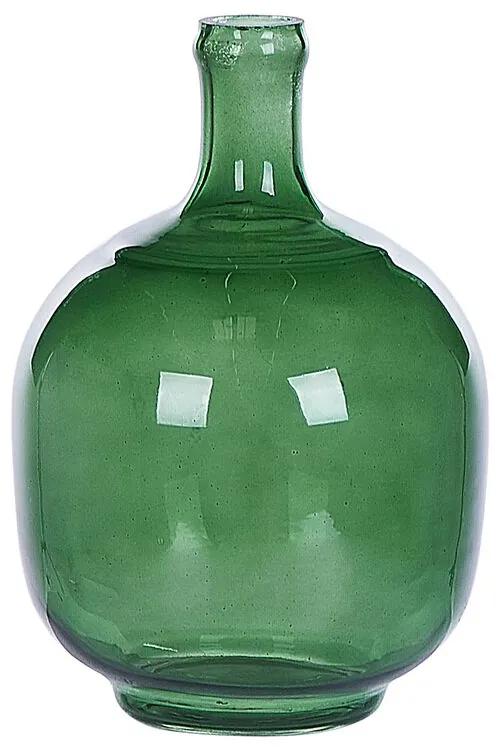 Glazen Bloemenvaas 24 cm Groen PARATHA Beliani