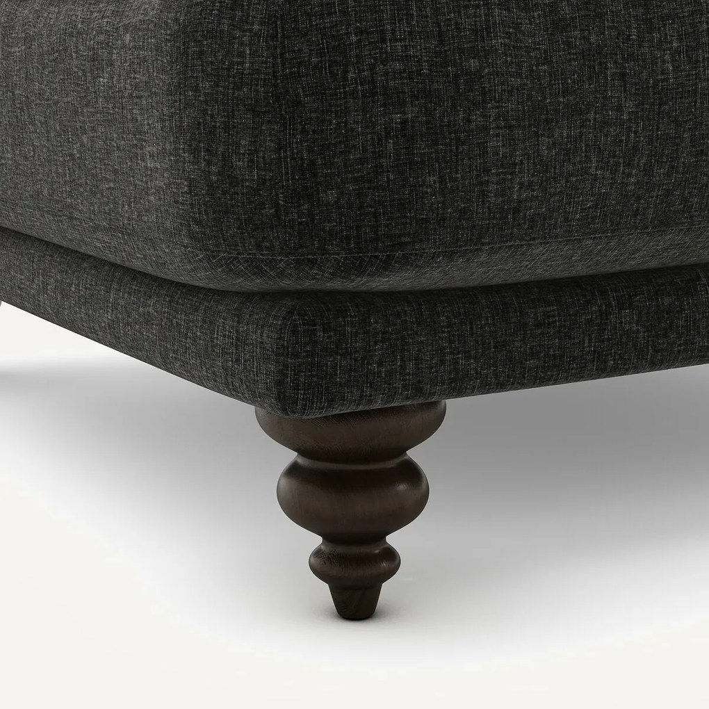 Voetenbank van fluweel chenille, Lazare