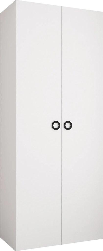 Kledingkast Hartford 540, Zwart, Wit, 246x100x42cm, 88.6 kg, Kledingkast deuren: Met scharnieren