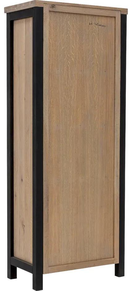 Goossens Boekenkast Santos, 1 deur, 3 open vakken 180 cm hoog
