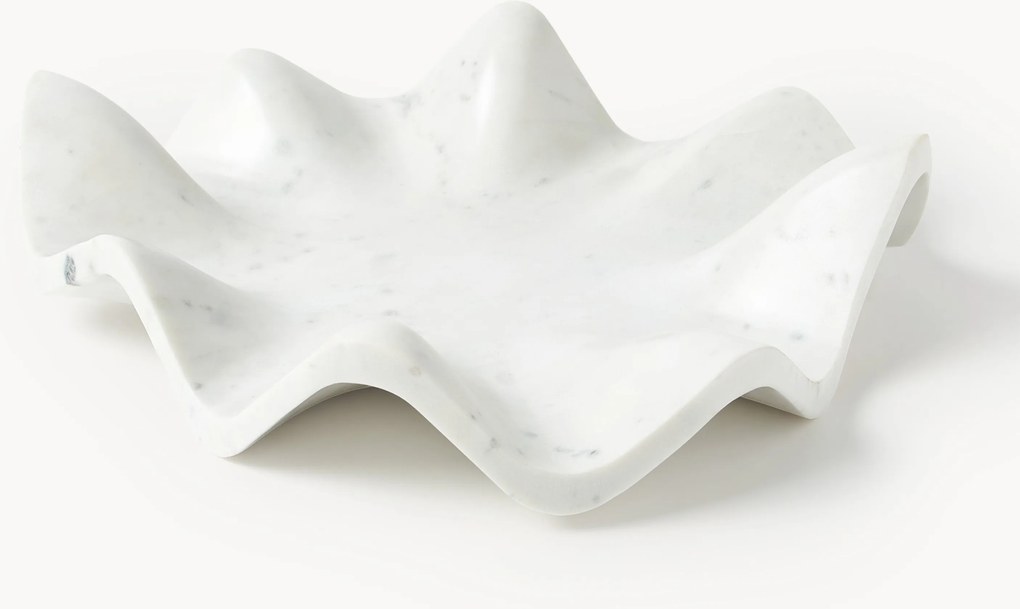 Handgemaakt decoratief dienblad Gaia van marmer, Ø 40 cm