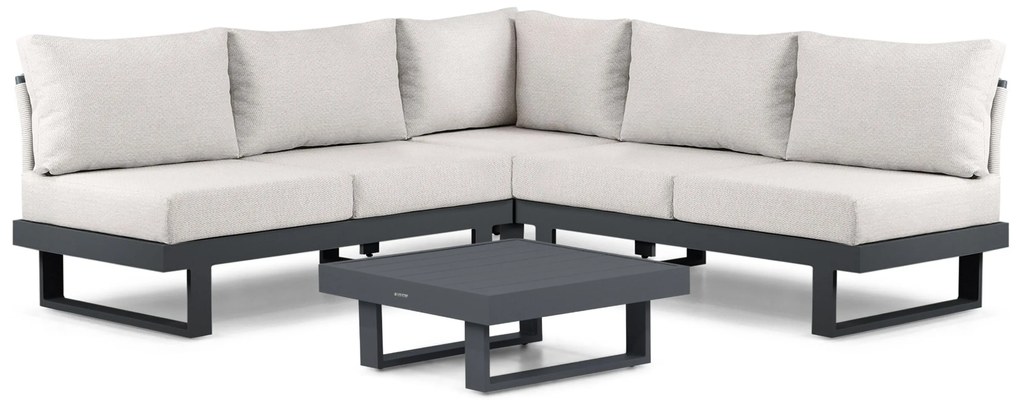 Hoek loungeset 5 personen Aluminium Grijs  Lifestyle Garden Furniture Lorenzo