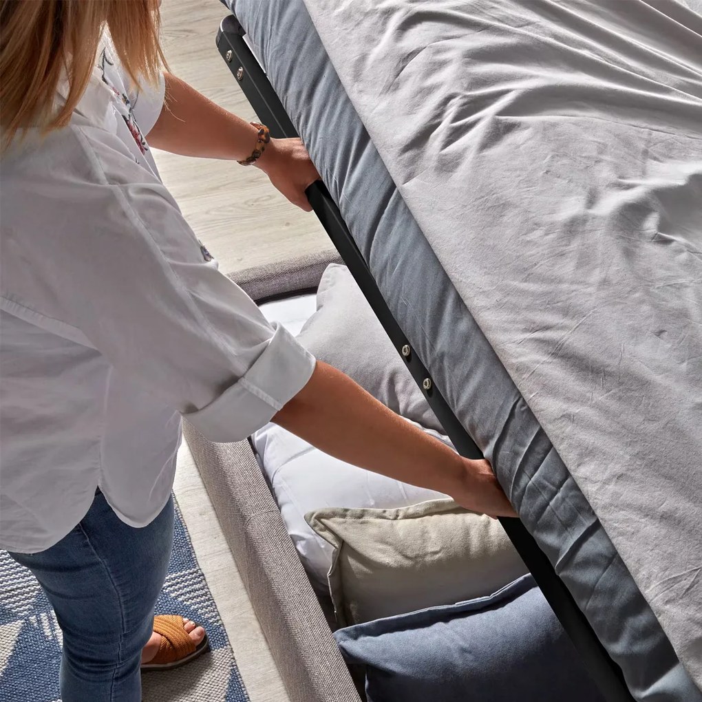 Kave Home Nahiri Stoffen Bedframe Met Opbergruimte