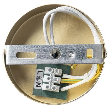 Oosterse plafondlamp goud crème kap met franjes - Franxa